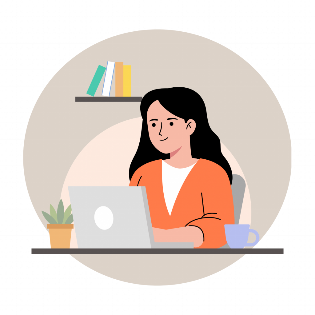 Woman doing a virtual regression therapy session